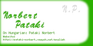 norbert pataki business card